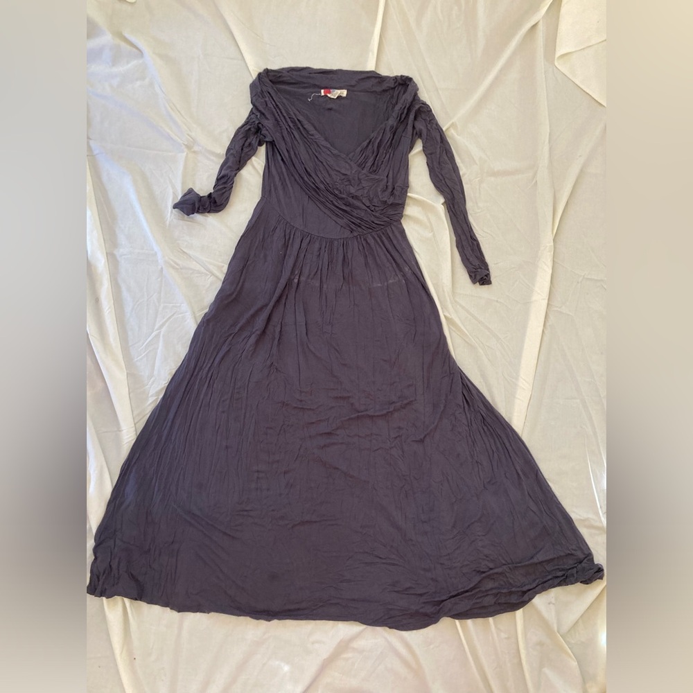 Slate Gray Draped Neckline Free People Beach XLTG Dress
